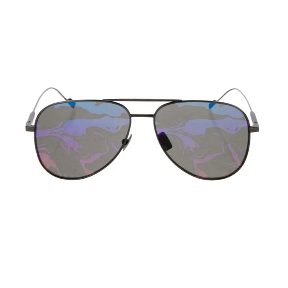 Saint Laurent Mirrored Titanium Sunglasses - Picture 4 of 6
